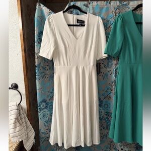 Maggy London Cream Midi Dress